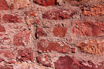Rote Backsteinmauer