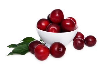 bowl of plums