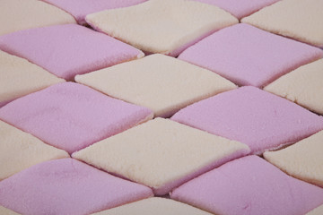 Background of sugar coated marshmallow candy