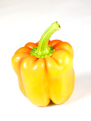 Orange pepper isolated on white