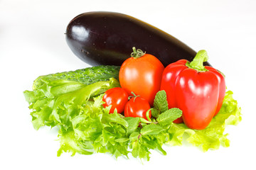 fresh and juicy vegetables isolated