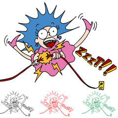 Electrocuted Woman