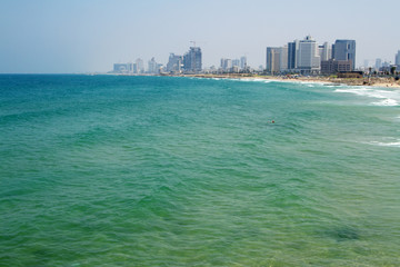 Sea panorama of Tel-Aviv, Israel