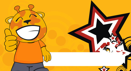 giraffe kid cartoon background12