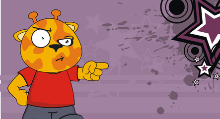 giraffe kid cartoon background5