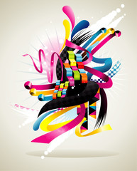 Abstract modern color vector