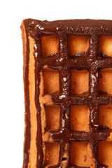 belgian waffle with chocolate