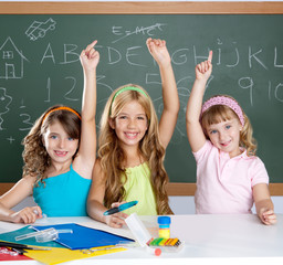 clever kids student group at school classroom