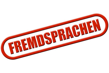 Fototapeta premium Stempel rot rel FREMDSPRACHEN