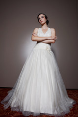 Fototapeta premium Beautiful girl in wedding dress