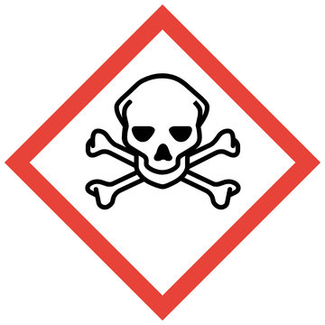GHS Kennzeichen sehr giftig akute Toxizität Totenkopf Knochen