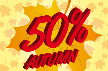 50 percent discount autumn sale