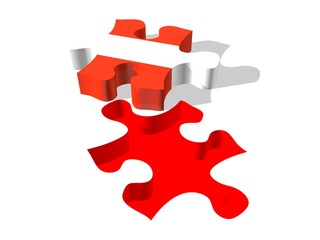 PUZZLE CON BANDIERA AUSTRIA