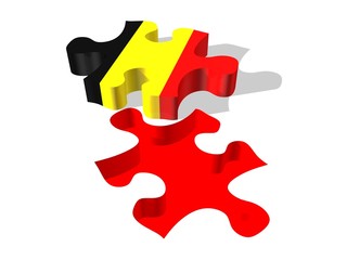 PUZZLE CON BANDIERA BELGIO