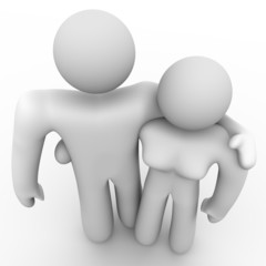 Man and Woman Couple in Love Passionate Relationship