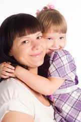 mom with daughter