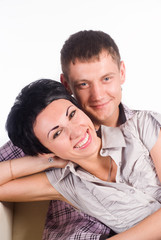 Obraz premium couple on a white