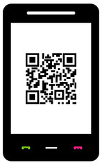 Cell Smart Phone with QR code