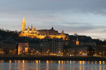 Fototapeta na wymiar Hungarian landmarks, St Matthias Church in Buda, Budapest