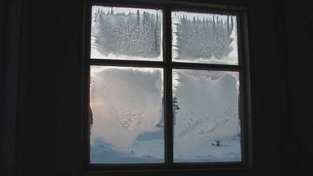 frosted window.  time lapse
