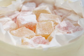 turkish sweet delight, rose and yellow