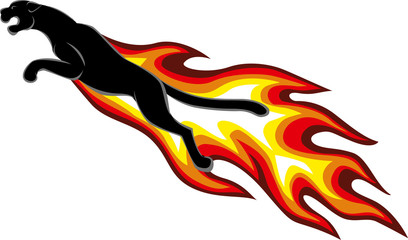 jaguar with flame © matamu