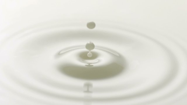 Close up of milk dropping