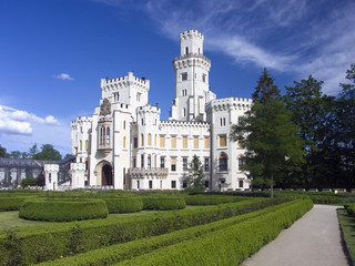 Czech Republic - white castle Hluboka nad Vltavou