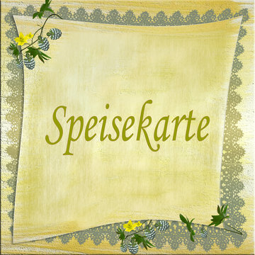 deckblatt speisekarte restaurant