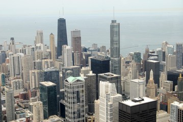 Fototapeta na wymiar Downtown Chicago High Rise Buildings, Illinois