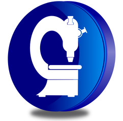 Microscope glossy icon