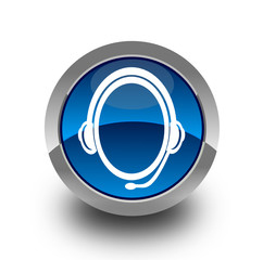 Call center glossy icon