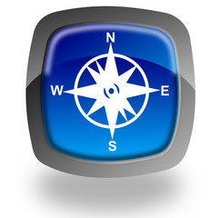Compass glossy icon