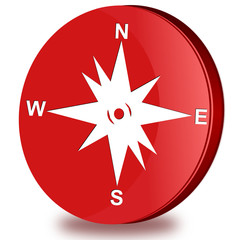 Compass glossy icon