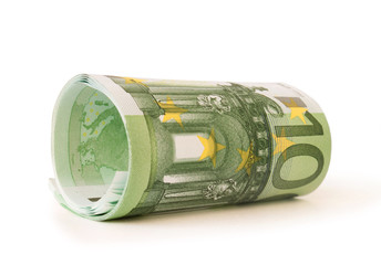 roll of euro money