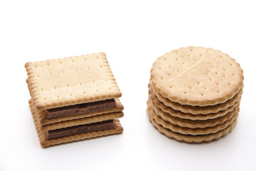 Kekse mit Schokoladenfüllung