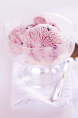 Pink berry ice cream