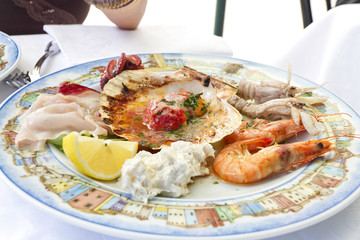 Fresh seafood platter