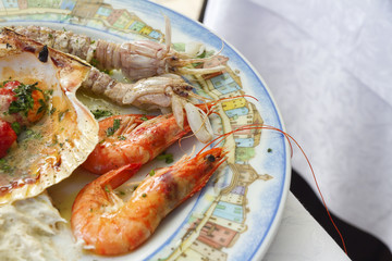 Fresh seafood platter