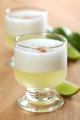 Peruvian cocktail called Pisco Sour