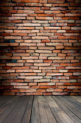 old wall on wood floor