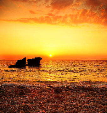 Sunset on the beach © Anna Om