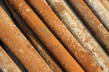 rusty steel tube