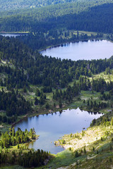 Karakol lakes in Altai mountains
