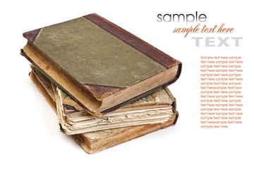 An old book with a crumpled sheet