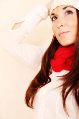 Fototapeta premium Frau in Winterkleidung