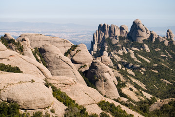Panoramic view of Montserrat mountain