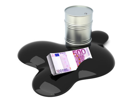 In Öl versenkte Euros