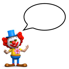 3d Clown talks a lot