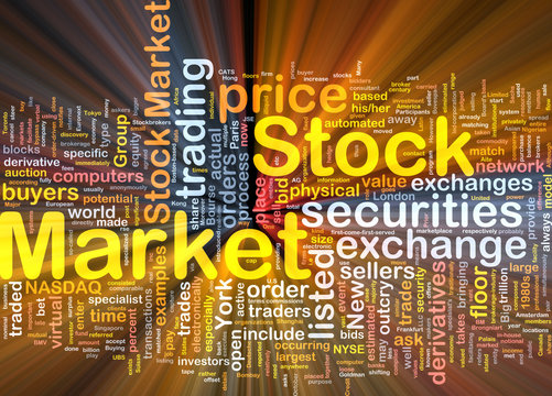 Stock market background concept glowing